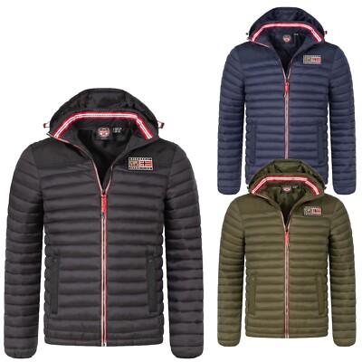 Jacke Herren Winter Stepp Jacken Geographical Norway Herren Steppjacke  H-394 NEU