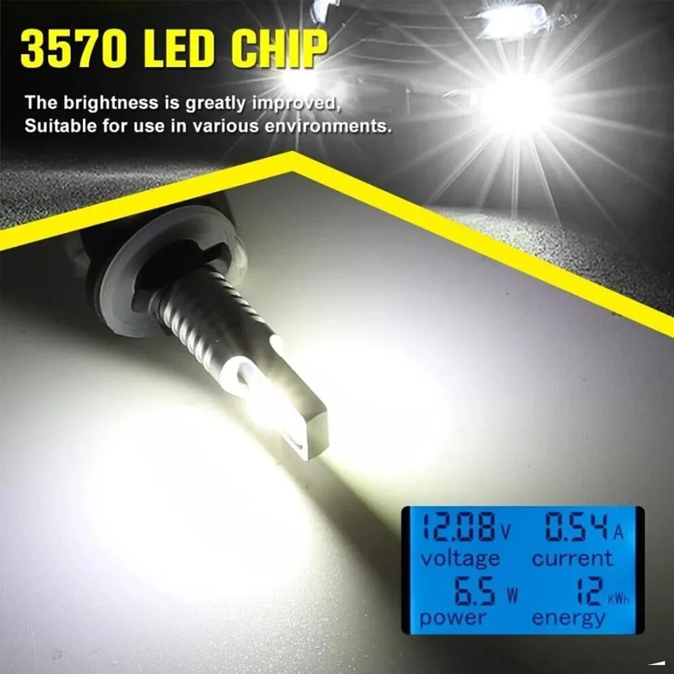 For Chevrolet Aveo 2004-2008 1 Pair 881 LED Fog Driving Light Bulbs Kit 6000K - Image 2 of 4