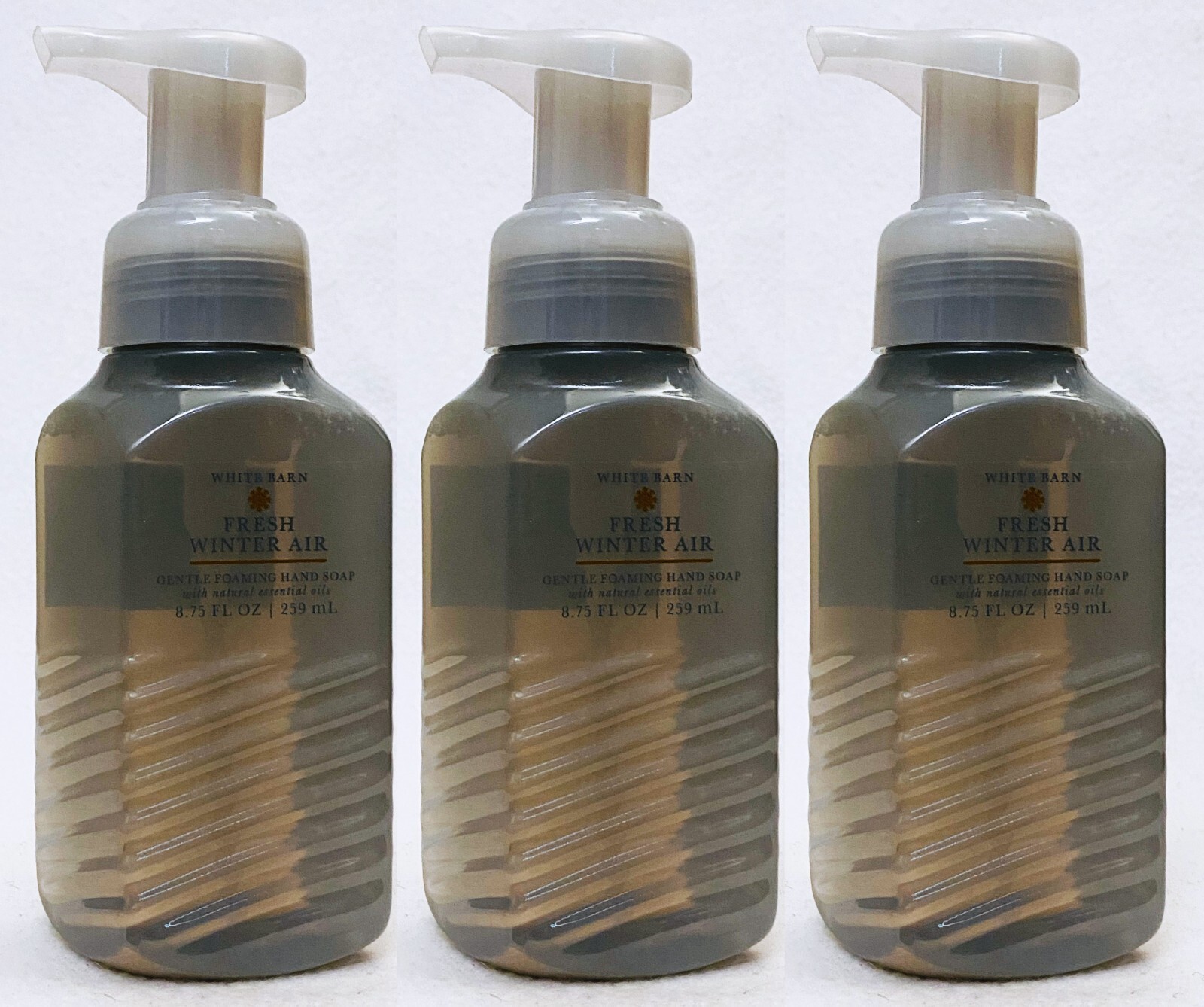 3 Bath & Body Works FRESH WINTER AIR Gentle Foaming Hand Soap Wash 8.75