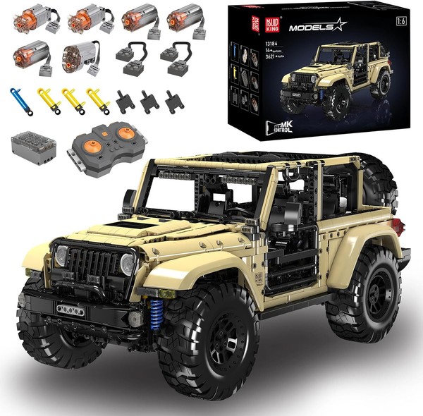 Mouldking 13184 | Jeep Wrangler (Rc + Pneumatic) 1:6 Technic Bauset Neu & Ovp-image