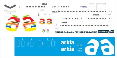 1/144 PAS-DECALS Boeing 767-300 ARKIA