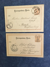 Correspondenz-Karten (2 Stck.) von 1890/1892 - sehr guter Zustand