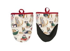 Mikrowellenhandschuhe - Paar Ulster Weavers Merry Mutts 100% Baumwolle rot