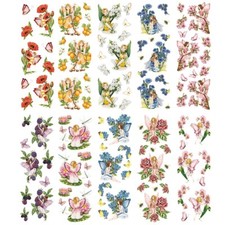 SALE - 10 Bogen Transparent-Sticker, Zauberha...