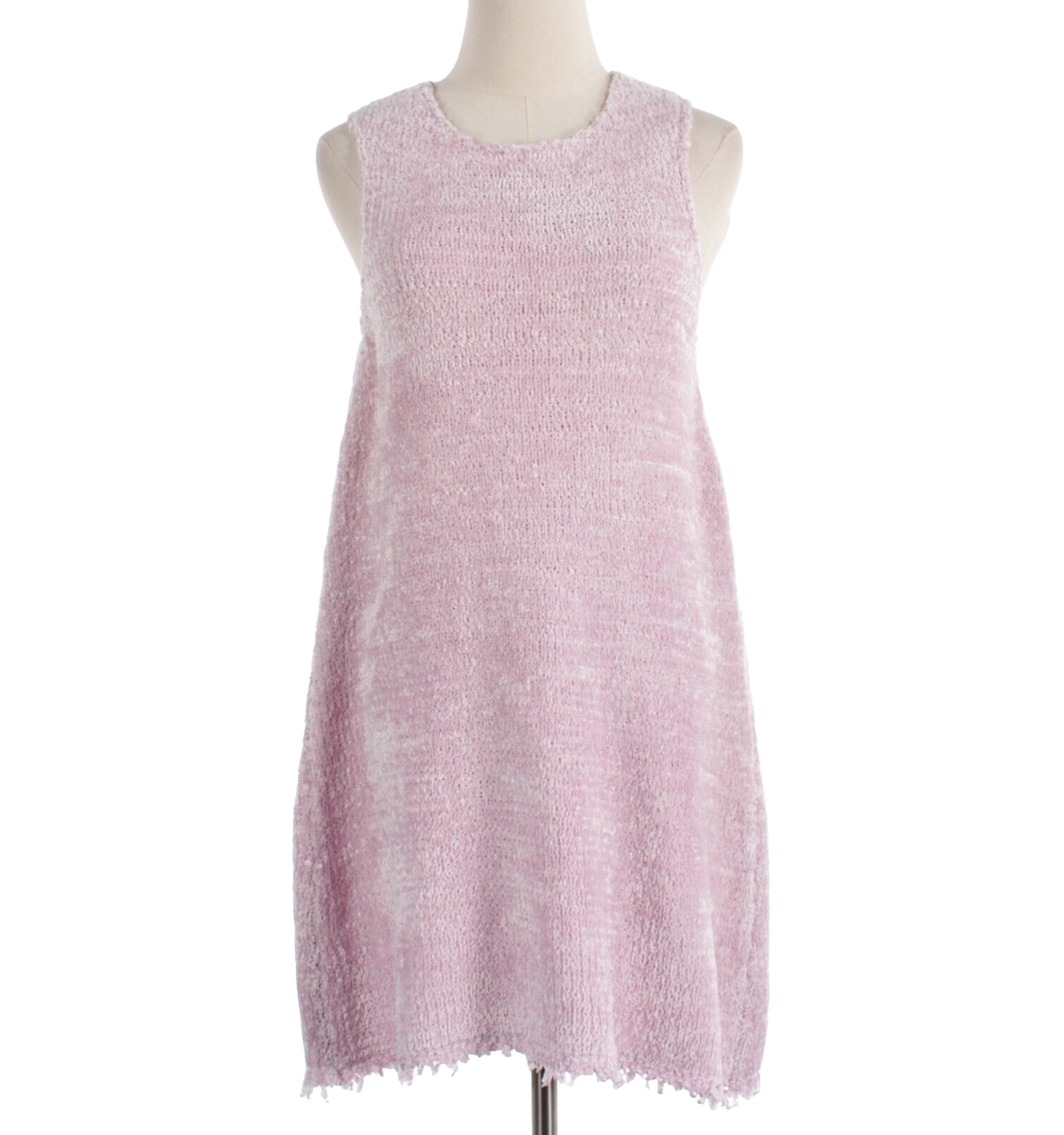 Jil Sander NWT Textured Knit Sleeveless Mini Dress Size 38 US 8 in Pink