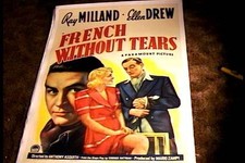 FRENCH WITHOUT TEARS ORIG MOVIE POSTER 1940 LINEN RAY MILLAND ELLEN DREW
