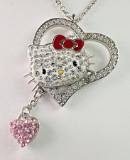 Sanrio Hello Kitty Swarovski Heart motif necklace Womens accessories Limited