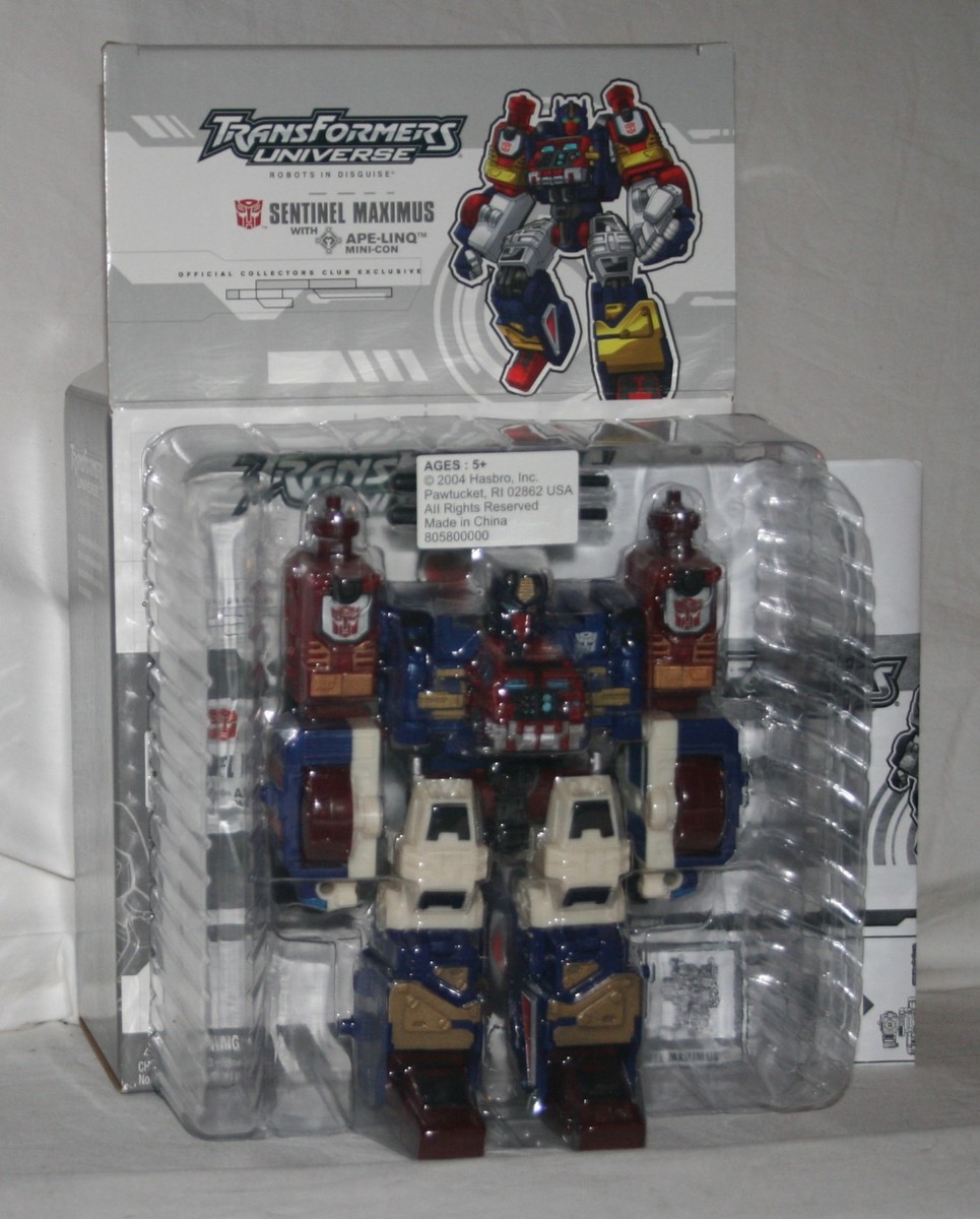 transformers botcon universe sentinel maximus with ape-linq 2004