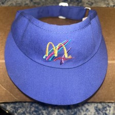 1990's, McDonald's, Arch Logo Employee Visor Vintage Purple
