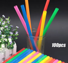 LUVCLS 100 Pajitas De Plástico Flexibles Y Negras Para Fiestas De Cumpleanos Bebidas Y Bodas
