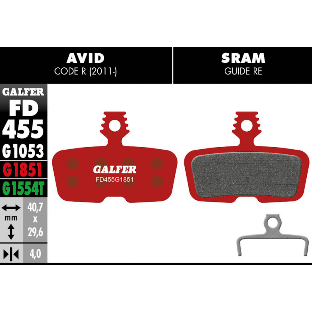 Galfer SRAM Code Brake Pads - Advanced Compound Guide RE DB8 Avid 2011+ Disc New