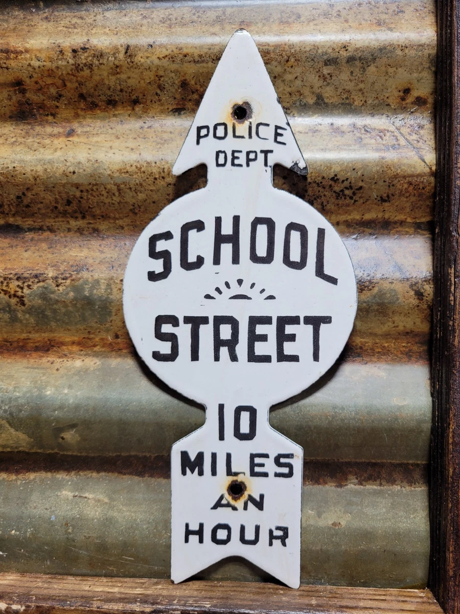 (最終値引)Road Sign Street Sign 道路標識　ビンテージ Porcelain Street Sign In Original Advertising Signs (1930-1969