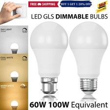 LED GLS LIGHT BULBS 40w 60w 100w WARM/COOL WHITE BC/B22 ES/E27 Bayonet Daylight