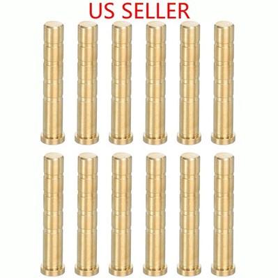 12Pcs 100Grain Heavy Weight Arrow Brass Inserts Base Archery ID6.2mm Arrow Shaft