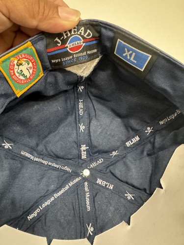 Negro Leagues Baseball Museum 100 % Leder eng anliegende Mütze einzigartig/marineblau Größe XL - Bild 11 von 18