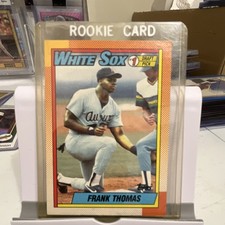 Topps 1990 Frank Thomas Rookie Card #414 Chicago White Sox Name on Front