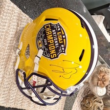  Joe burrow LSU Tigers 2019 National Champs Auto Helmet Fanatics Authenticated