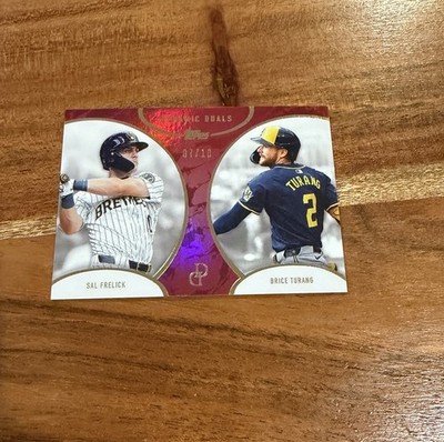 Sal Frelick / Brice Turang 2025 Topps Dynamic Duals Red Variation /10 NRMT+ Milw