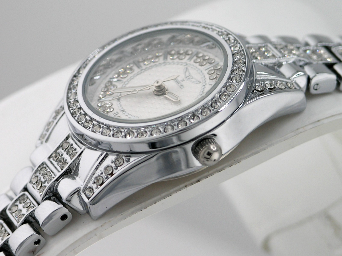 69062 Invicta Wildflower I Crystals Stainless Steel 32mm Womens Watch 69062 Wildflower Silver Tone Steel Womens Watch Crystal Dial  main image 4