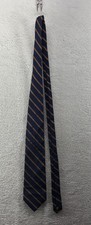 Lauren Ralph Lauren 100 Silk Tie Striped Classic Fit MADE IN USA Blue