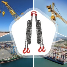 Lifting Chain Sling 4leg 5/16" 20ton 13FT Lift Chain with 4* Sling Hooks USA