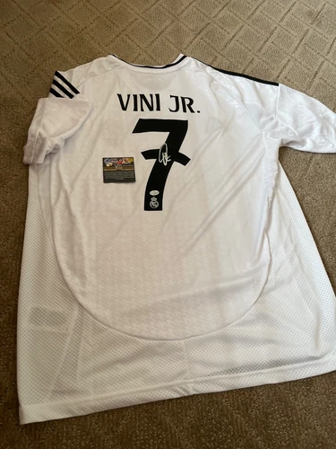 (REDUCED FOR BIDDING) Signed Vini Vinicius Jr. #7 Real Madrid Soccer Jersey COA