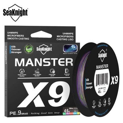 SeaKnight X9 Series 9-Weave Braided PE Fishing Line, 300M/500M Seawater/UV-Proof