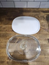 Pyrex DC1&frac12;C Clear Oval Glass Lid Fits CorningWare French White 1.5 Qt F-6-B