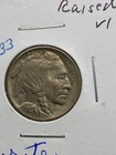1913 Buffalo Nickel Variety 1  Raised - XF/AU - $1.99 Shipping