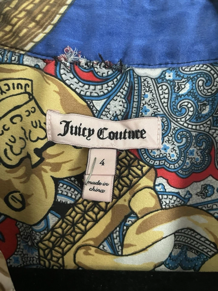 Винтажная блузка на пуговицах Juicy Couture 100% шелк Y2K - Изображение 3 из 4