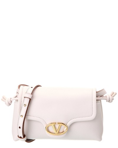 Valentino Vlogo Mini Leather Shoulder Bag Women's White