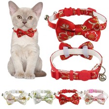 Pet Collar Bowknot Kitten Neck Collar 20-28cm Adjustable Cat Collar New  