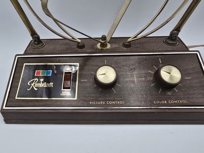 Vtg REMBRANDT Rabbit Ears TV Antenna MCM Atomic Space Age Color