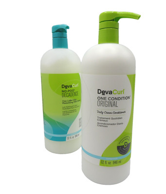 DEVA CURL NO POO DECADENCE CLEANSER & ONE CONDITION ORIGINAL 32 OZ Duo!