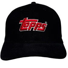 Topps Sports Cards Embroidered Snapback Adjustable Hat Cap Black / Red NEW