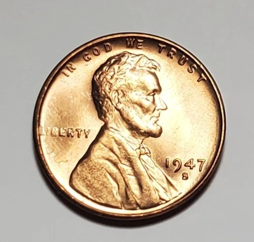 1947 S LINCOLN WHEAT PENNY UNC #P3600