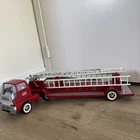 TONKA Fire Truck Hook and Ladder Red Metal Vintage 1960s 30" long