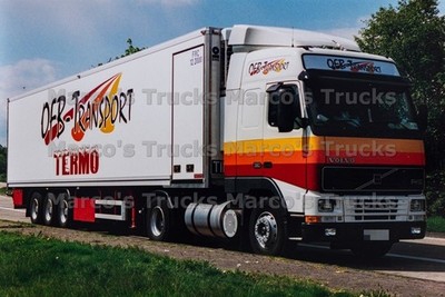 LKW Foto Volvo FH12 Kühlsattelauflieger Dänemark weiß OFB-Transport TERMO #a6xc