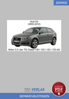 PDF Audi A3 (2003-2013) Reparaturanleitung Motor 2,0 Liter TDI 136-170 PS