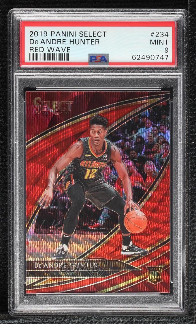 2019 Panini Select Courtside Tmall Red Wave Prizm De'Andre Hunter PSA 9 MINT 2l4