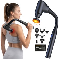 AERLANG Massager Gun with Heat Massage Extension Handle Black