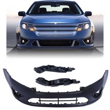 New Front Bumper Cover Kit With Brackets For 2010 2011 2012 Ford Fusion