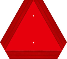Slow Moving Vehicle Triangle Sign, Rust Free Aluminum, 14"X16", 40-Mil Thick Ref