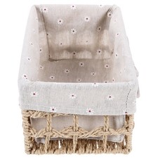  Storage Baskets Seagrass Cube Compartment Woven Cloth for Organizing and