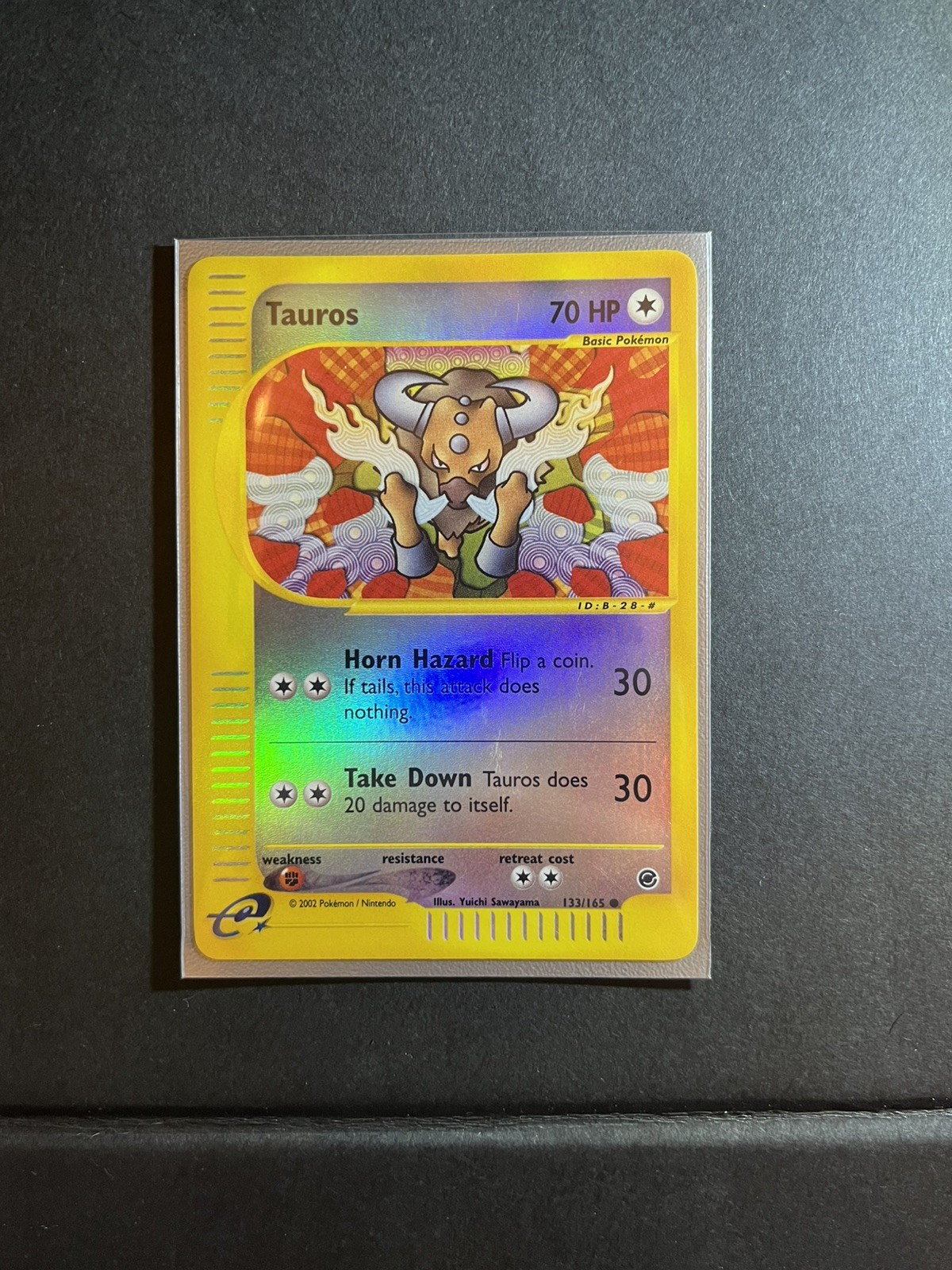 Pokemon TCG Tauros 133/165 Expedition Base Set Reverse Holo E-Reader WOTC LP