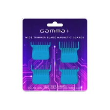 Gamma+ Wide Trimmer Blade Set of 4 Single Magnet Guards Barber Stylist | GPWMTG