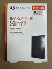 Seagate STHN2000400 Backup Plus Slim USB 3.0 2TB External Hard Drive New Sealed