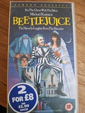 Beetlejuice VHS Video Cassette Tape UK