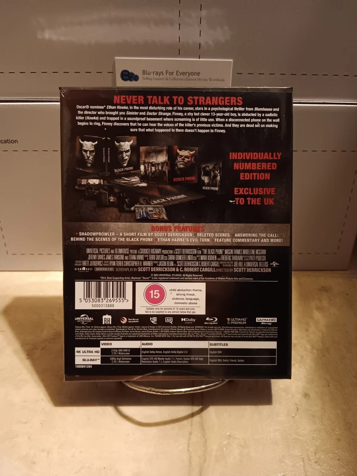 NEW Black Phone 4K Full Slip SteelBook UCE Blu-ray (UK)[2021] Ships Next Day - Image 3 of 4