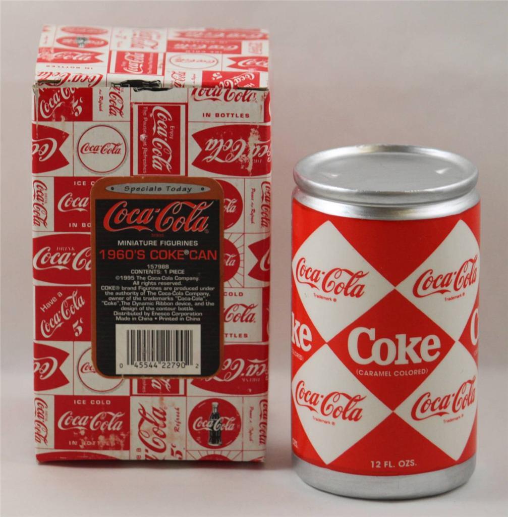 ENESCO コカ・コーラ Coca Cola Miniature Figurine 1960s Coca Cola Can Enesco NEW